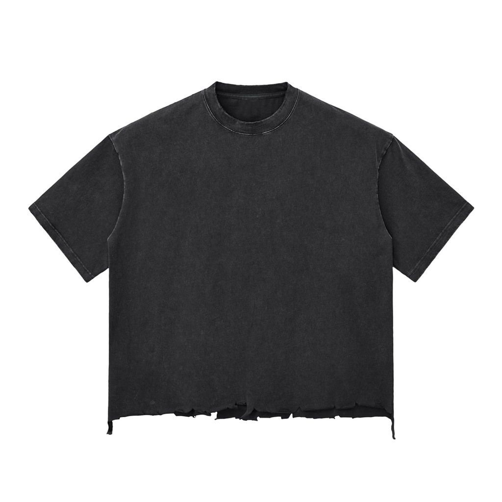 CN Tower Snow Wash Raw-Hem Boxy T-shirt