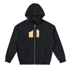 Drop-Shoulder Zip Up Hoodie FD