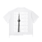 TOR Snow Wash Raw-Hem Boxy T-shirt
