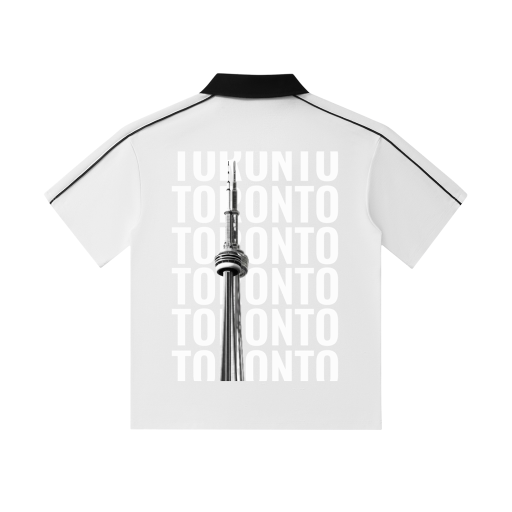 TOR Contrast Collar Short-Sleeve Polo Shirt