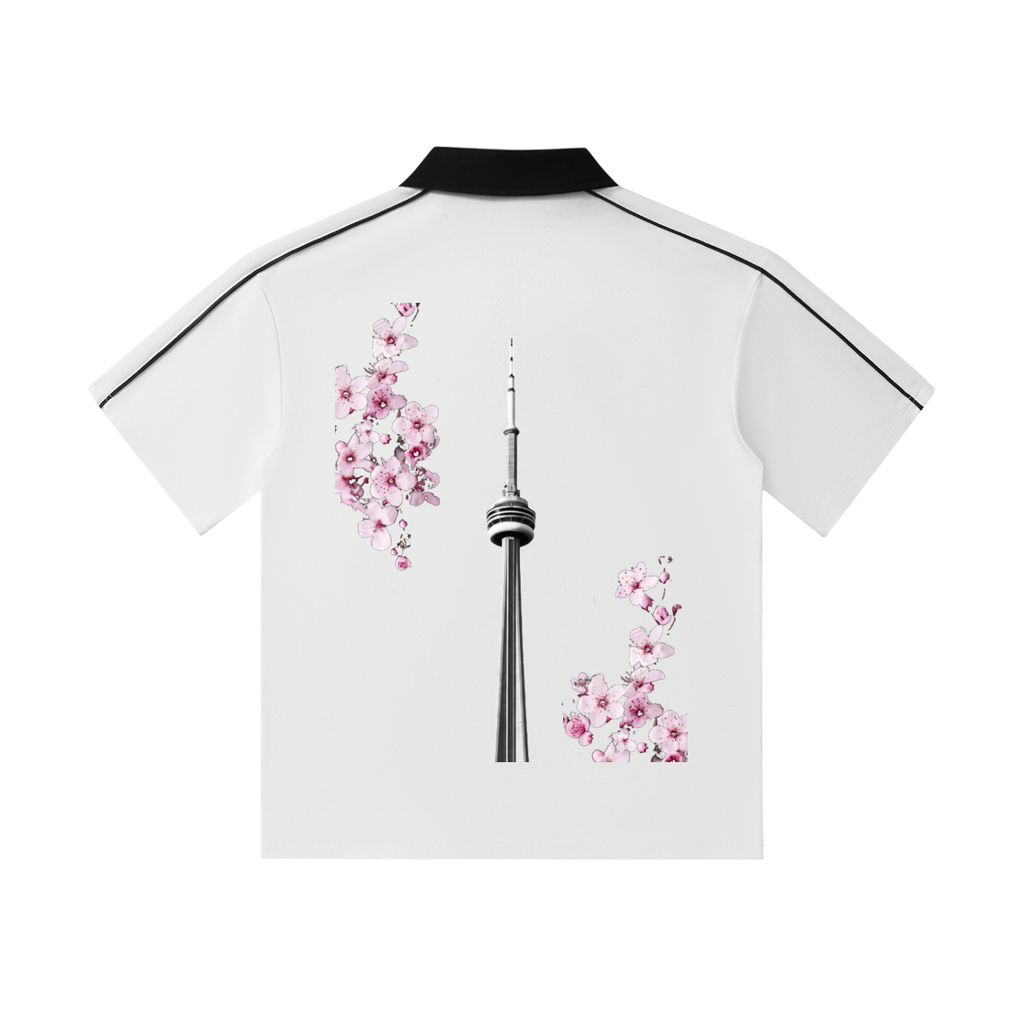 CN Tower Collar Short-Sleeve Polo Shirt