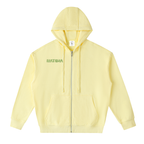Matcha Drop-Shoulder Zip Up Hoodie