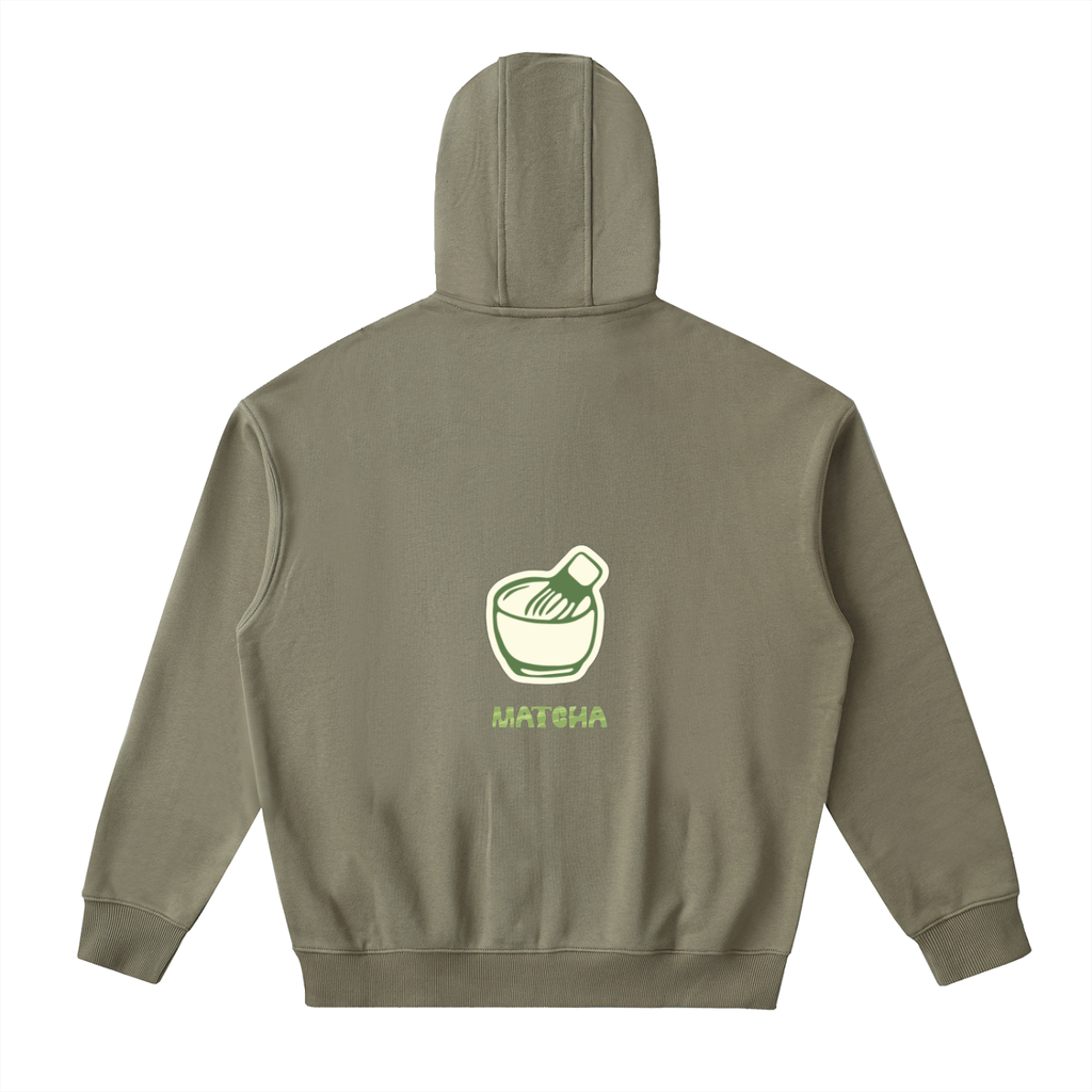 Matcha Drop-Shoulder Zip Up Hoodie