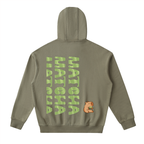 Matcha Drop-Shoulder Zip Up Hoodie