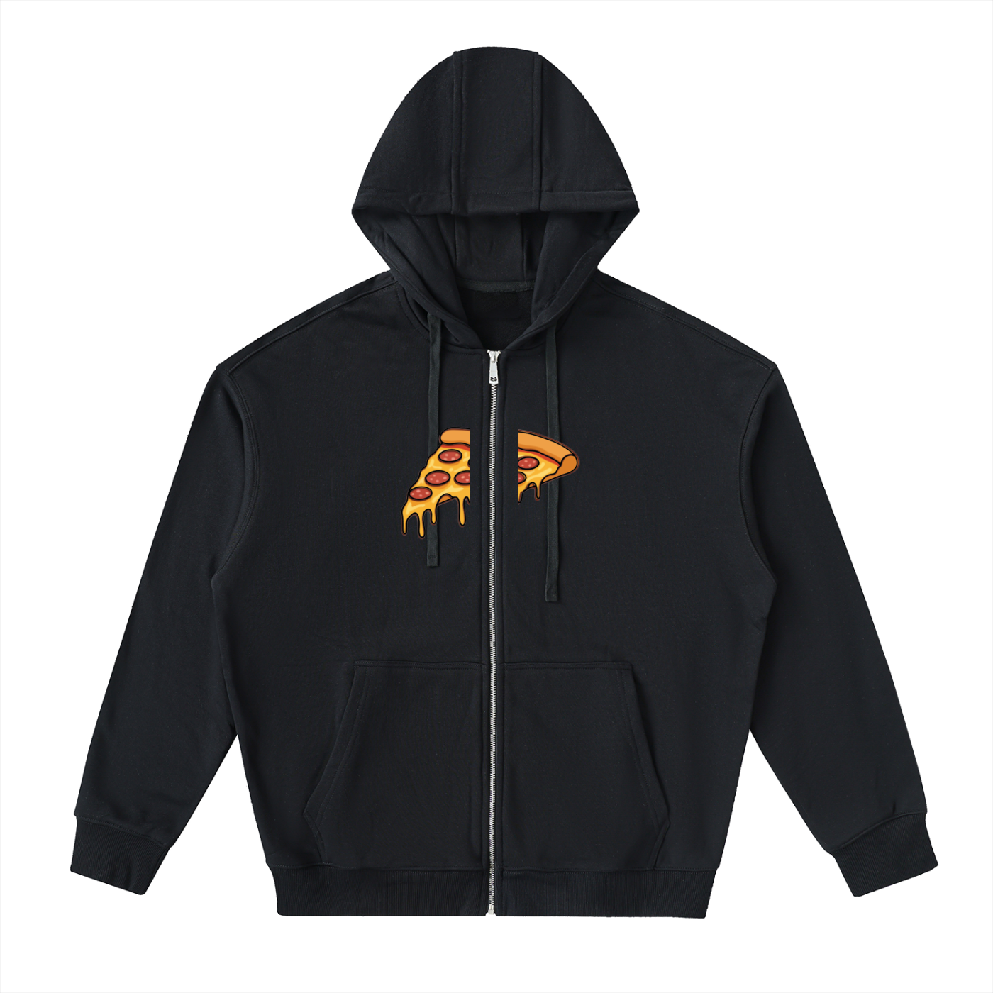 Drop-Shoulder Zip Up Hoodie FD