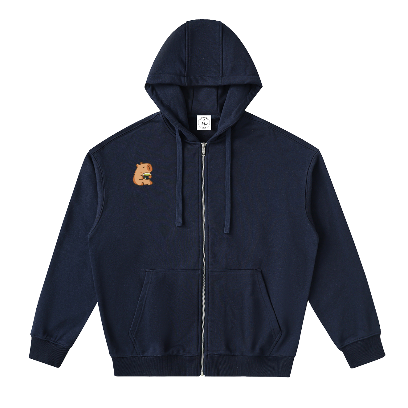 Matcha Drop-Shoulder Zip Up Hoodie