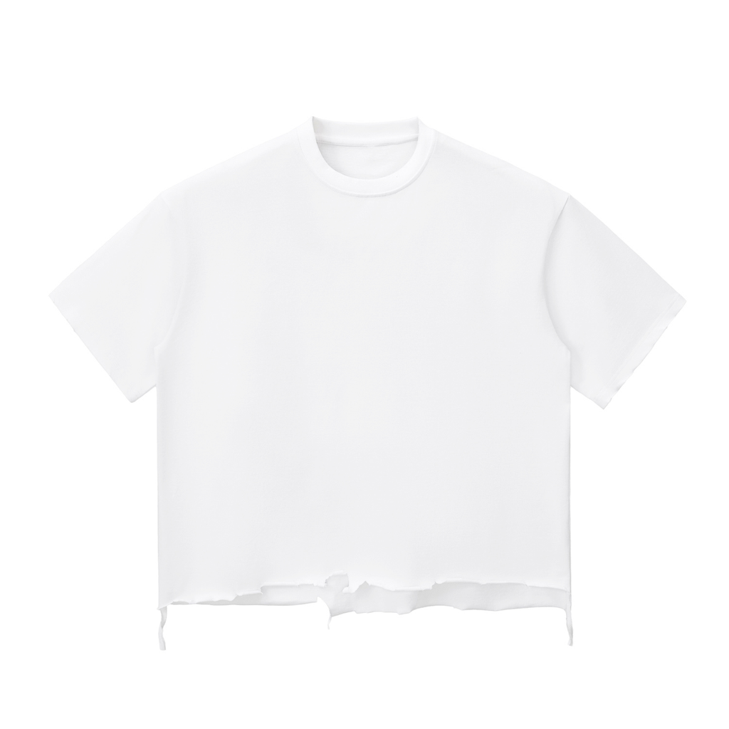 CN Tower Snow Wash Raw-Hem Boxy T-shirt