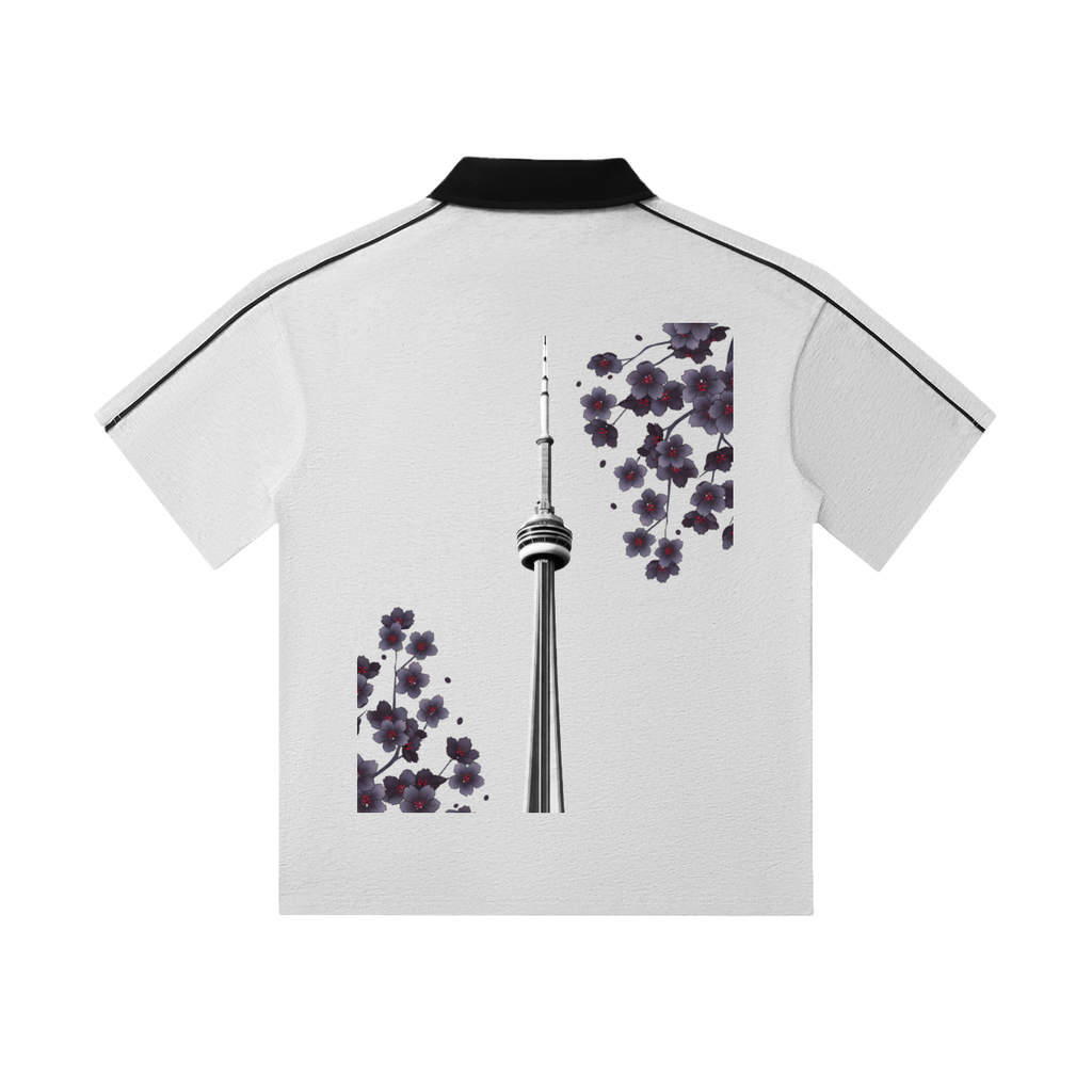 CN Tower Collar Short-Sleeve Polo Shirt
