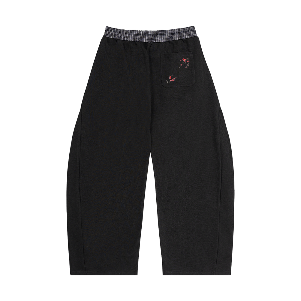 Plaid Waistband Barrel Sweatpants FL