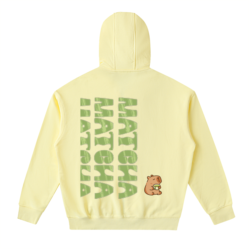 Matcha Drop-Shoulder Zip Up Hoodie