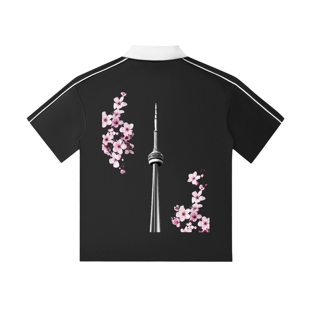 CN Tower Collar Short-Sleeve Polo Shirt