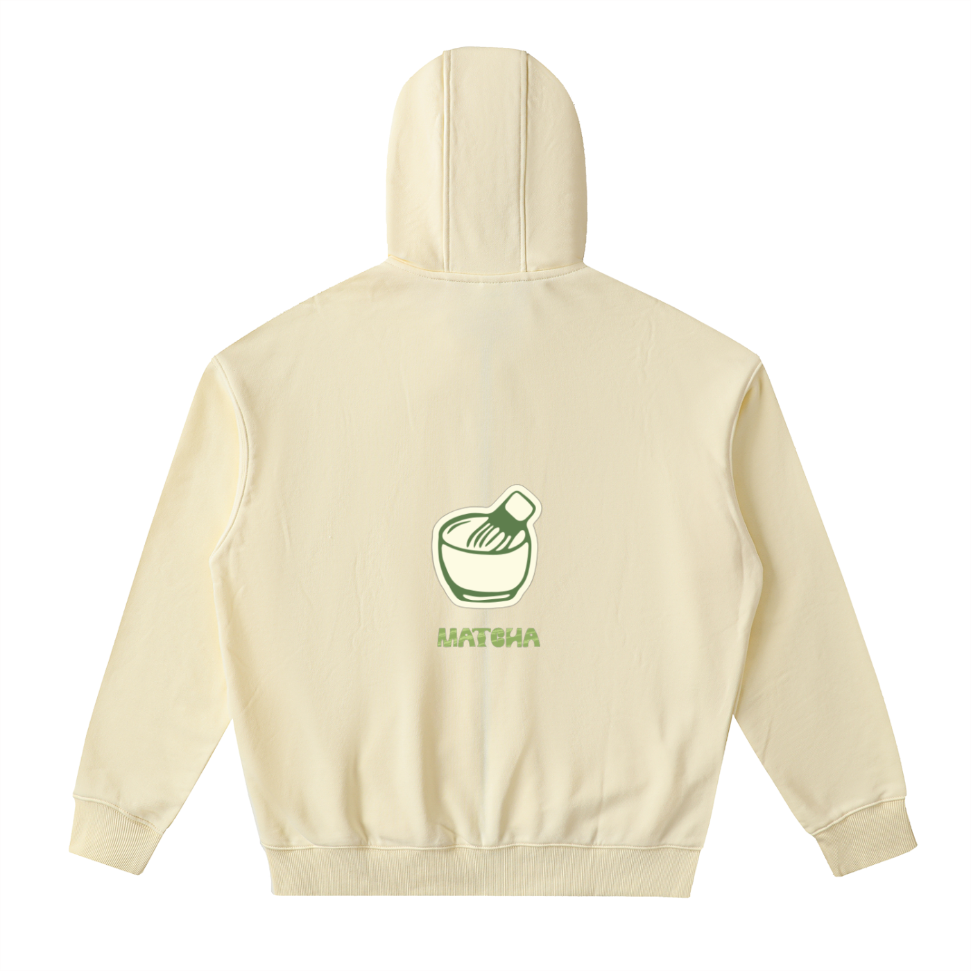 Matcha Drop-Shoulder Zip Up Hoodie
