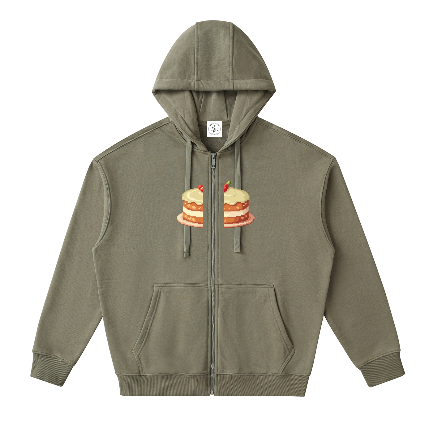 Drop-Shoulder Zip Up Hoodie FD