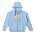 Drop-Shoulder Zip Up Hoodie FD