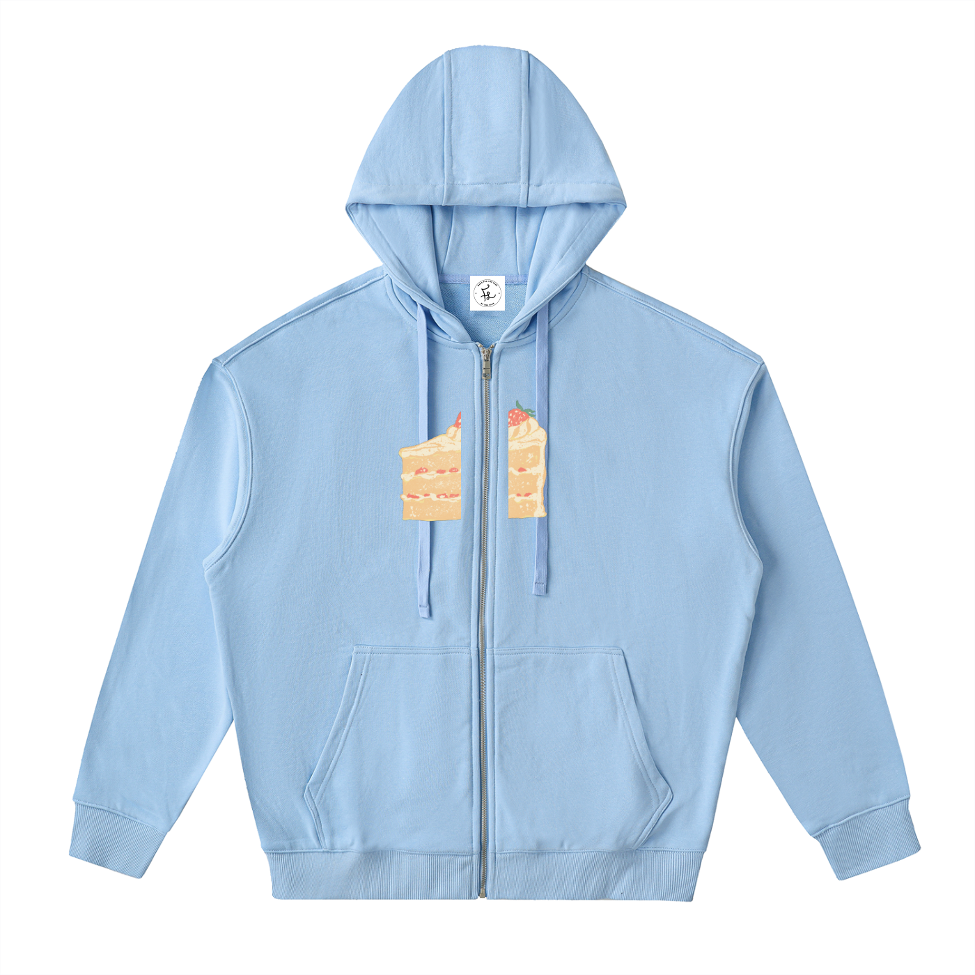 Drop-Shoulder Zip Up Hoodie FD