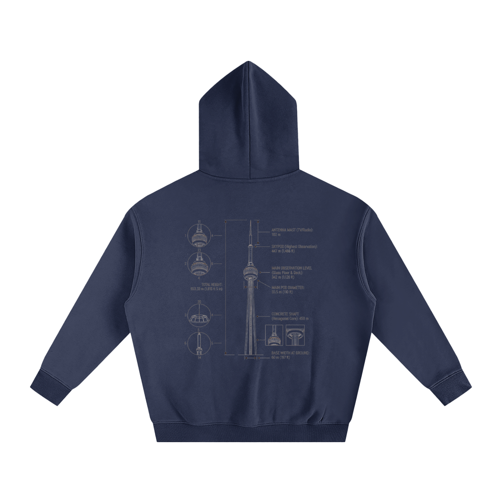 CN Tower Oversize Fleeced Hoodie