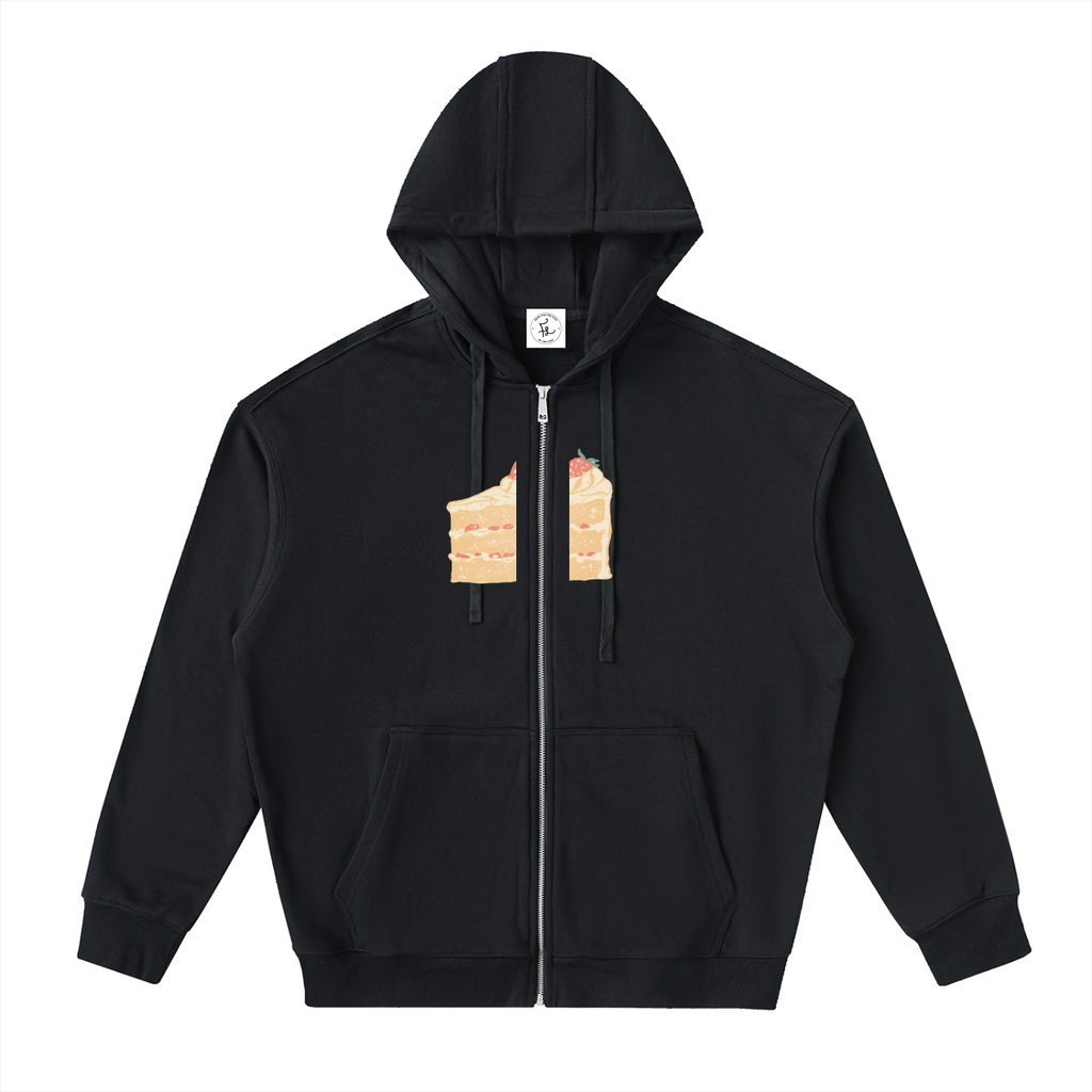 Drop-Shoulder Zip Up Hoodie FD