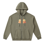 Drop-Shoulder Zip Up Hoodie FD