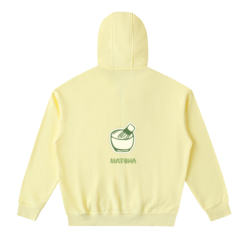Matcha Drop-Shoulder Zip Up Hoodie