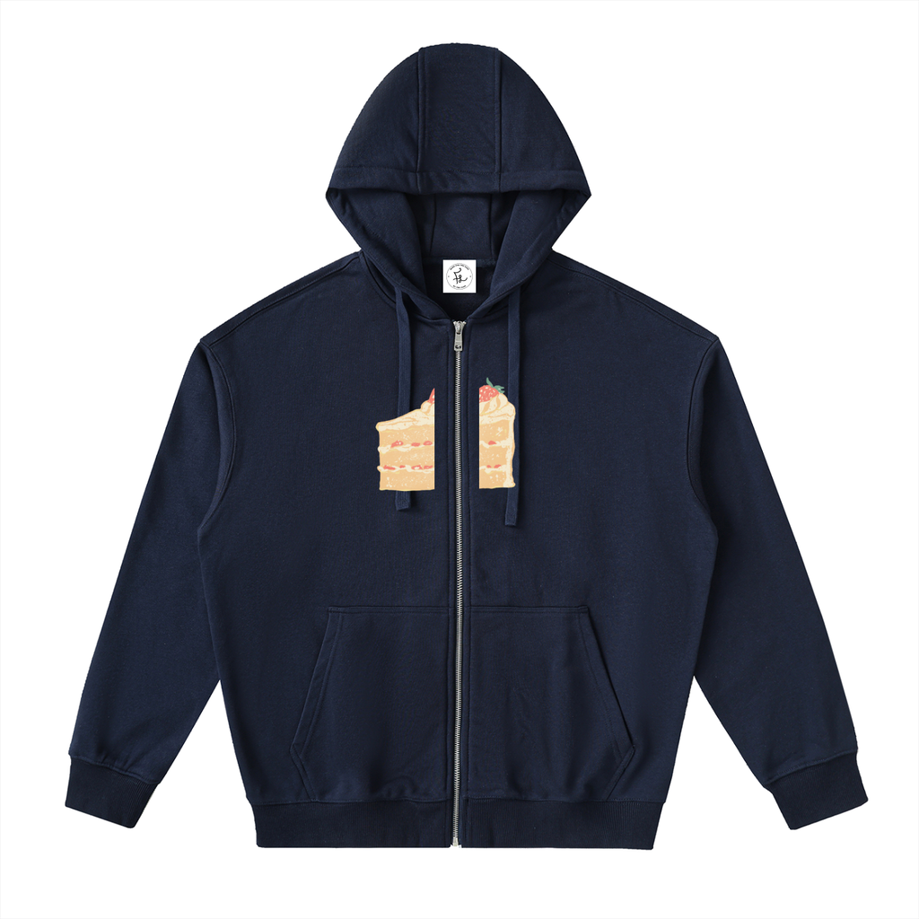 Drop-Shoulder Zip Up Hoodie FD