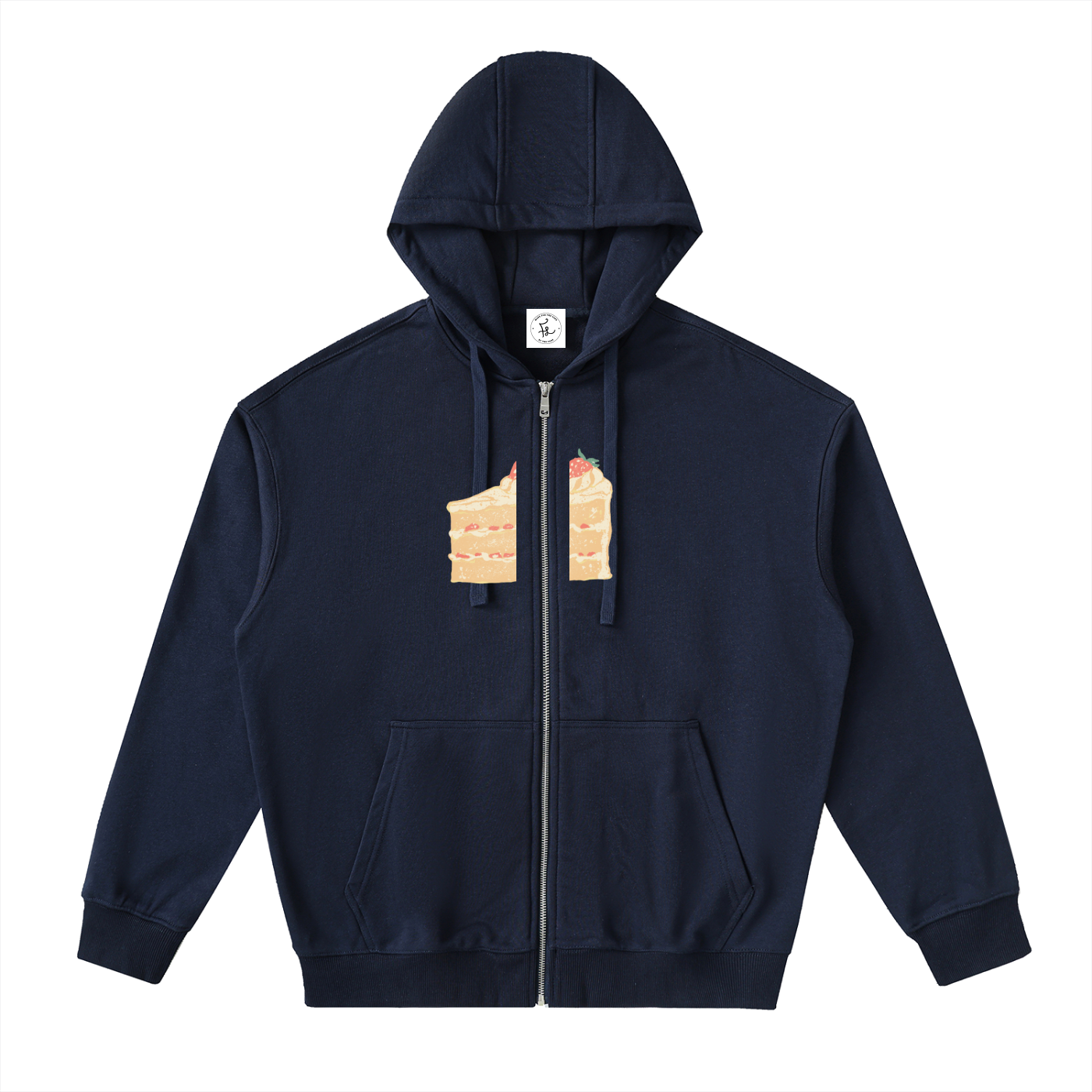 Drop-Shoulder Zip Up Hoodie FD