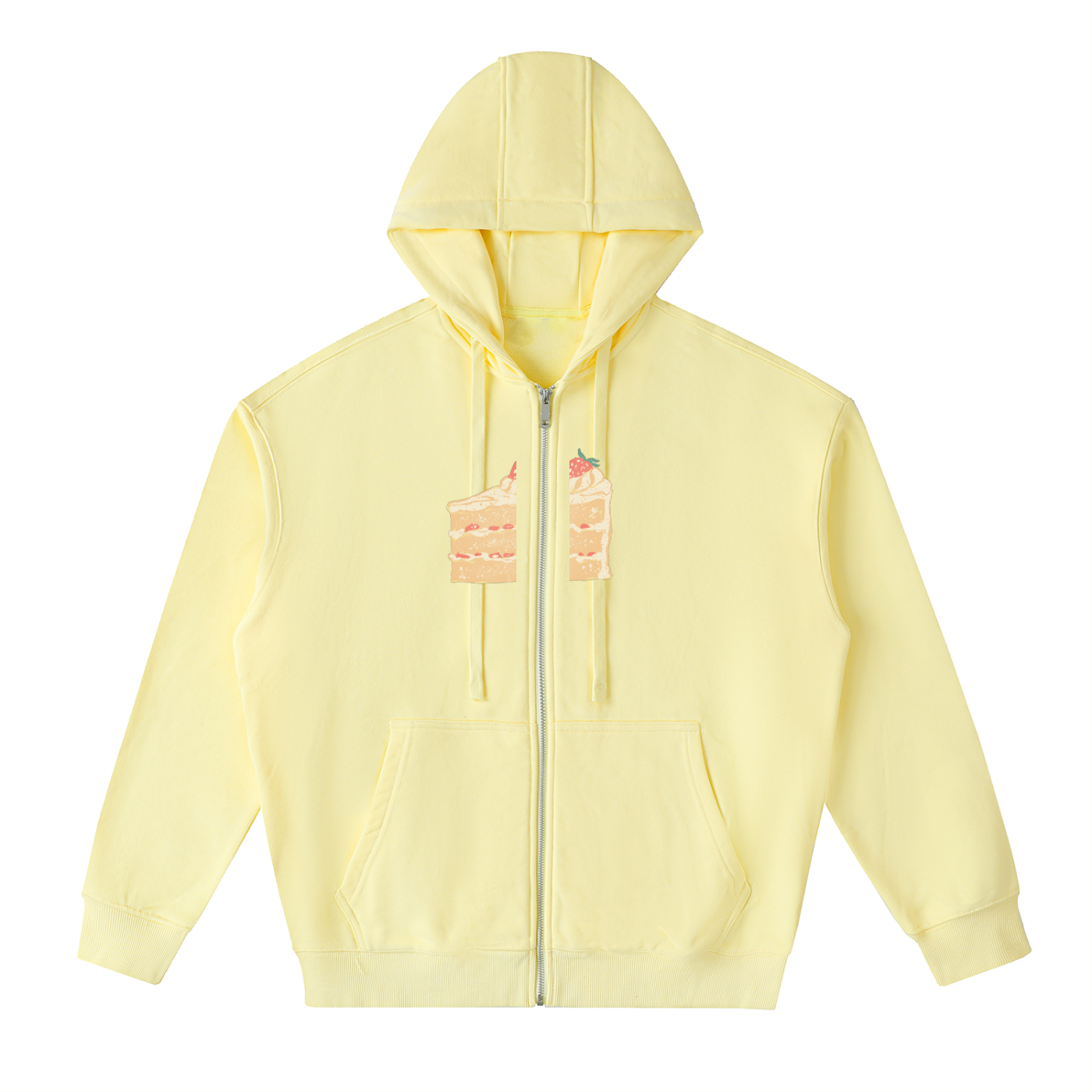 Drop-Shoulder Zip Up Hoodie FD