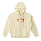 Drop-Shoulder Zip Up Hoodie FD