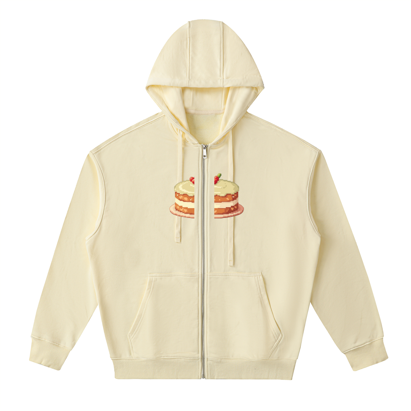 Drop-Shoulder Zip Up Hoodie FD