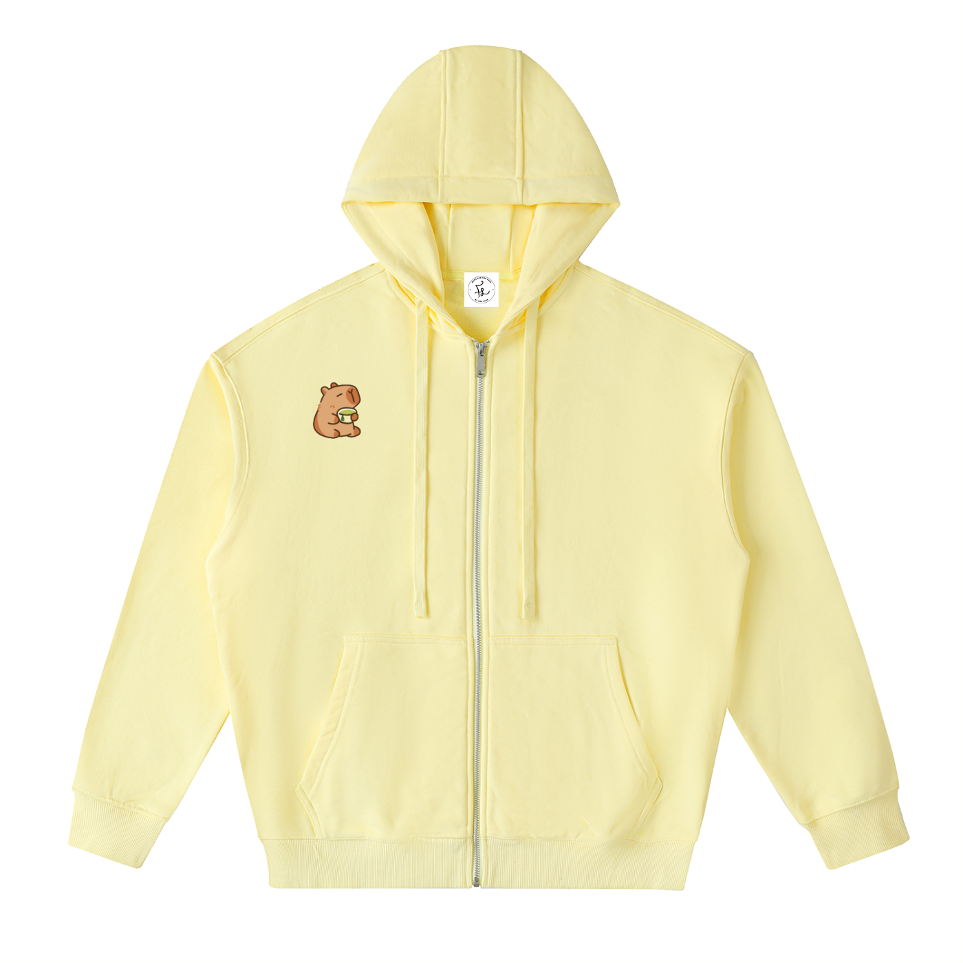 Matcha Drop-Shoulder Zip Up Hoodie