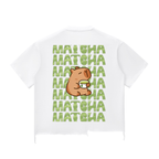 Matcha Snow Wash Raw-Hem Boxy T-shirt