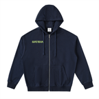 Matcha Drop-Shoulder Zip Up Hoodie