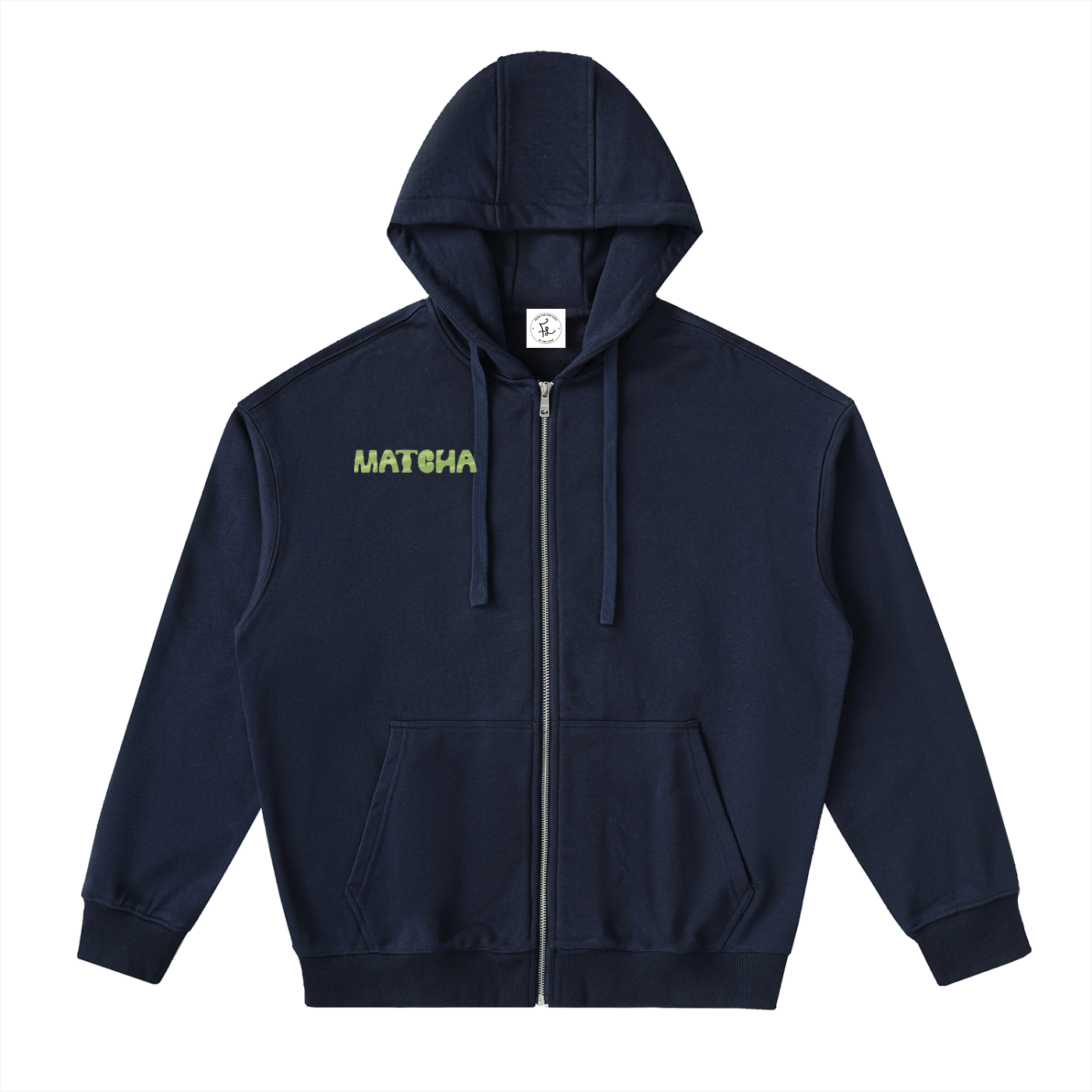 Matcha Drop-Shoulder Zip Up Hoodie