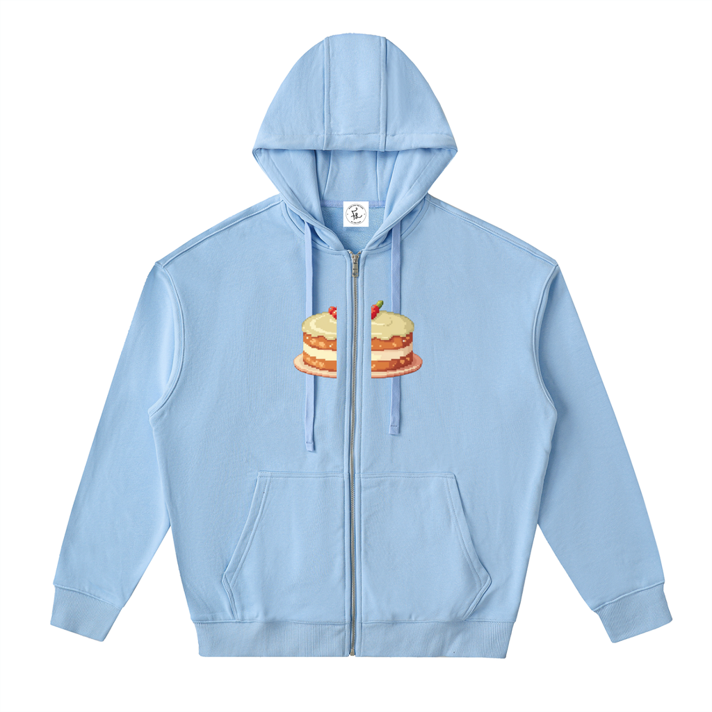 Drop-Shoulder Zip Up Hoodie FD
