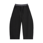 Plaid Waistband Barrel Sweatpants FL