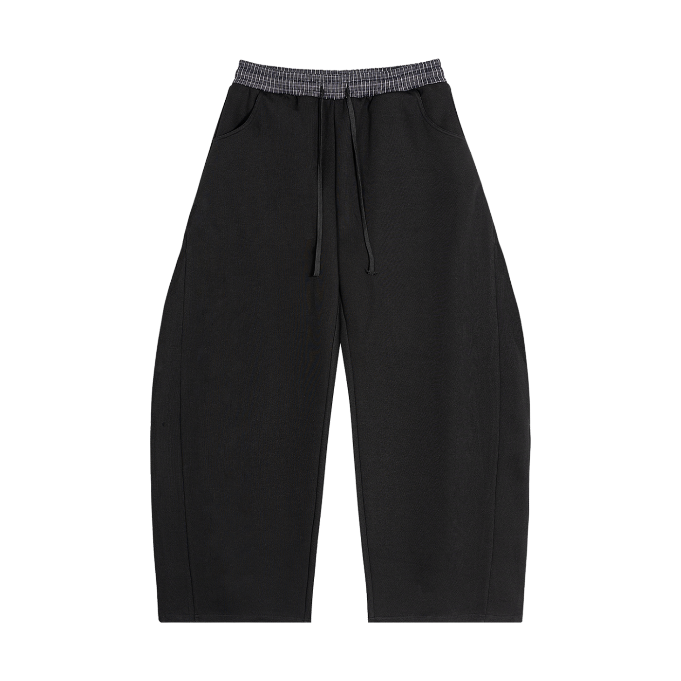 Plaid Waistband Barrel Sweatpants FL