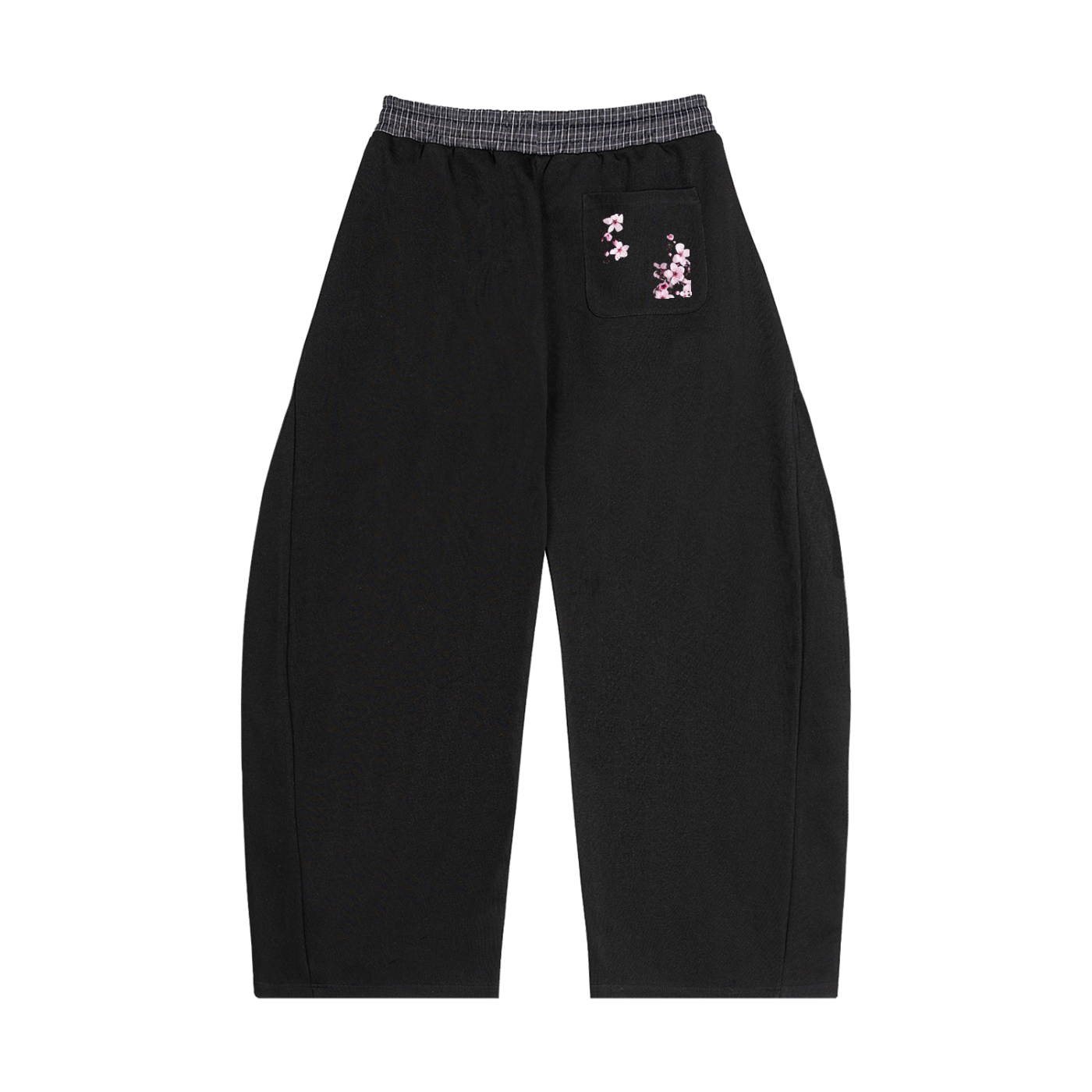 Plaid Waistband Barrel Sweatpants FL