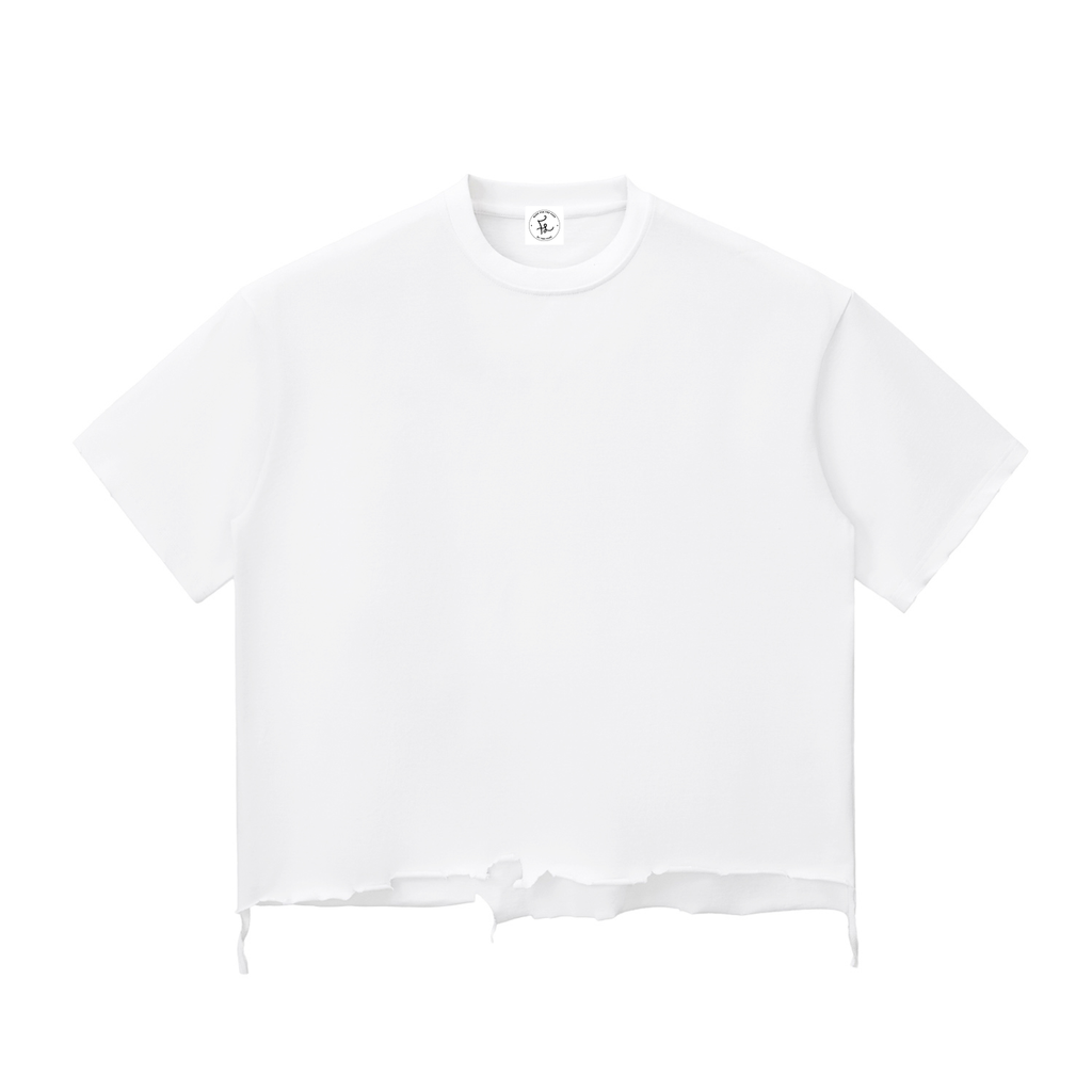 TOR Snow Wash Raw-Hem Boxy T-shirt