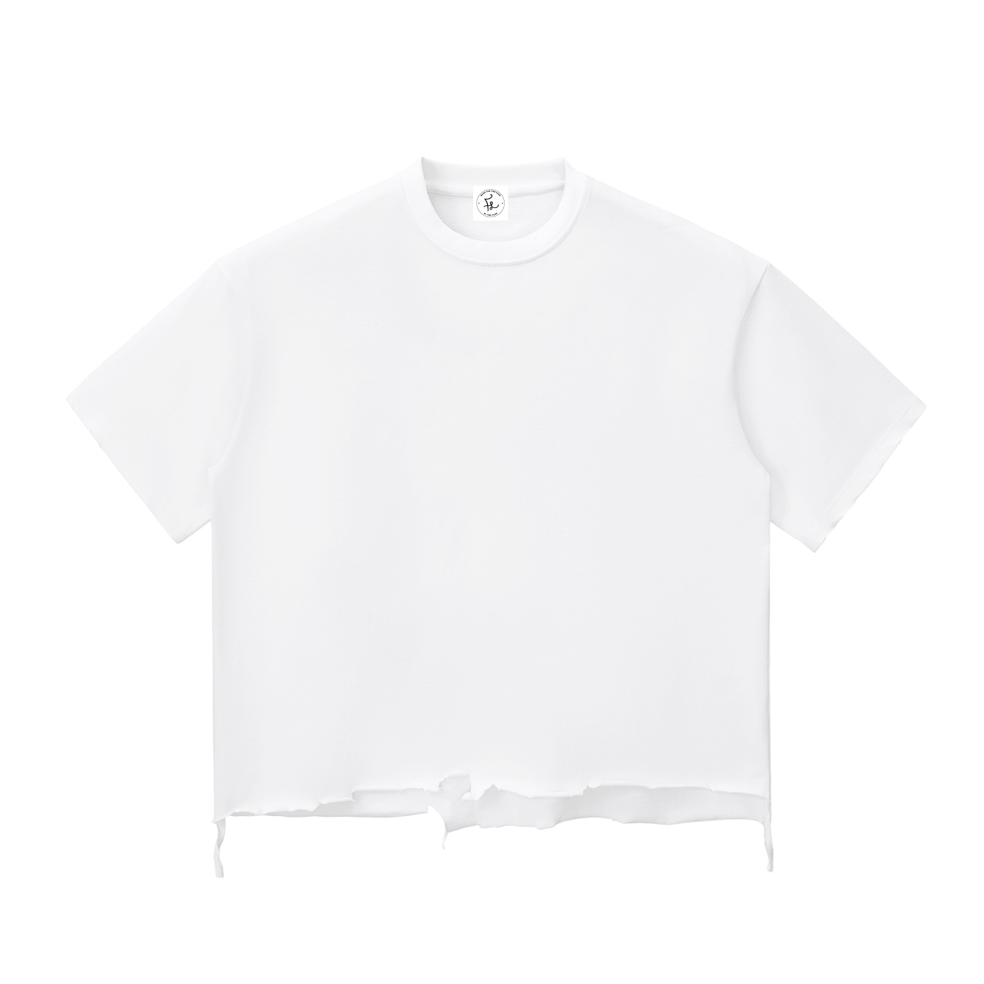 TOR Snow Wash Raw-Hem Boxy T-shirt