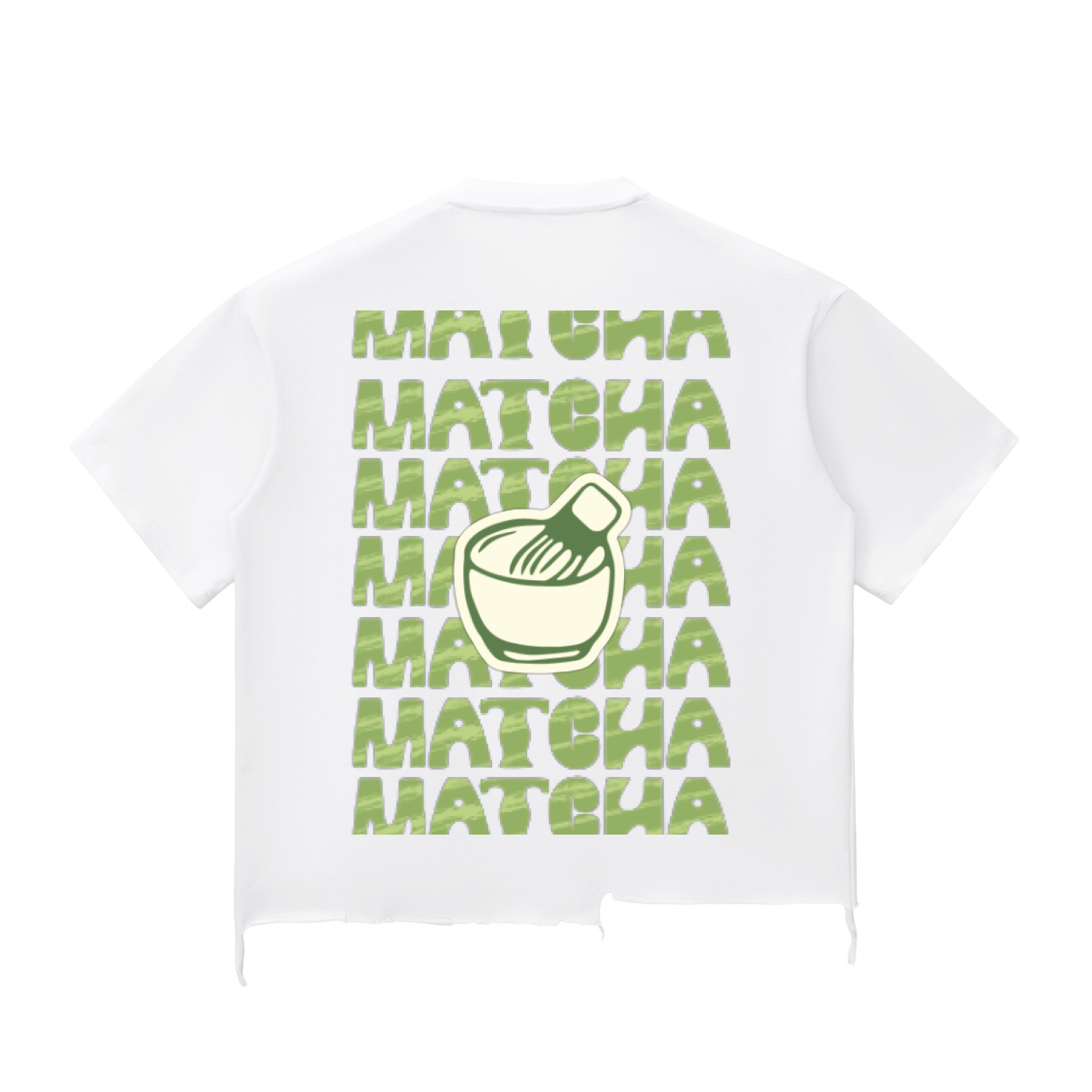 Matcha Snow Wash Raw-Hem Boxy T-shirt