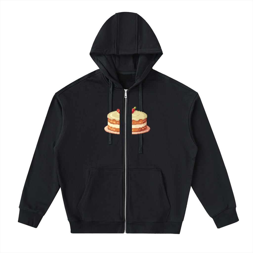 Drop-Shoulder Zip Up Hoodie FD