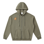 Matcha Drop-Shoulder Zip Up Hoodie