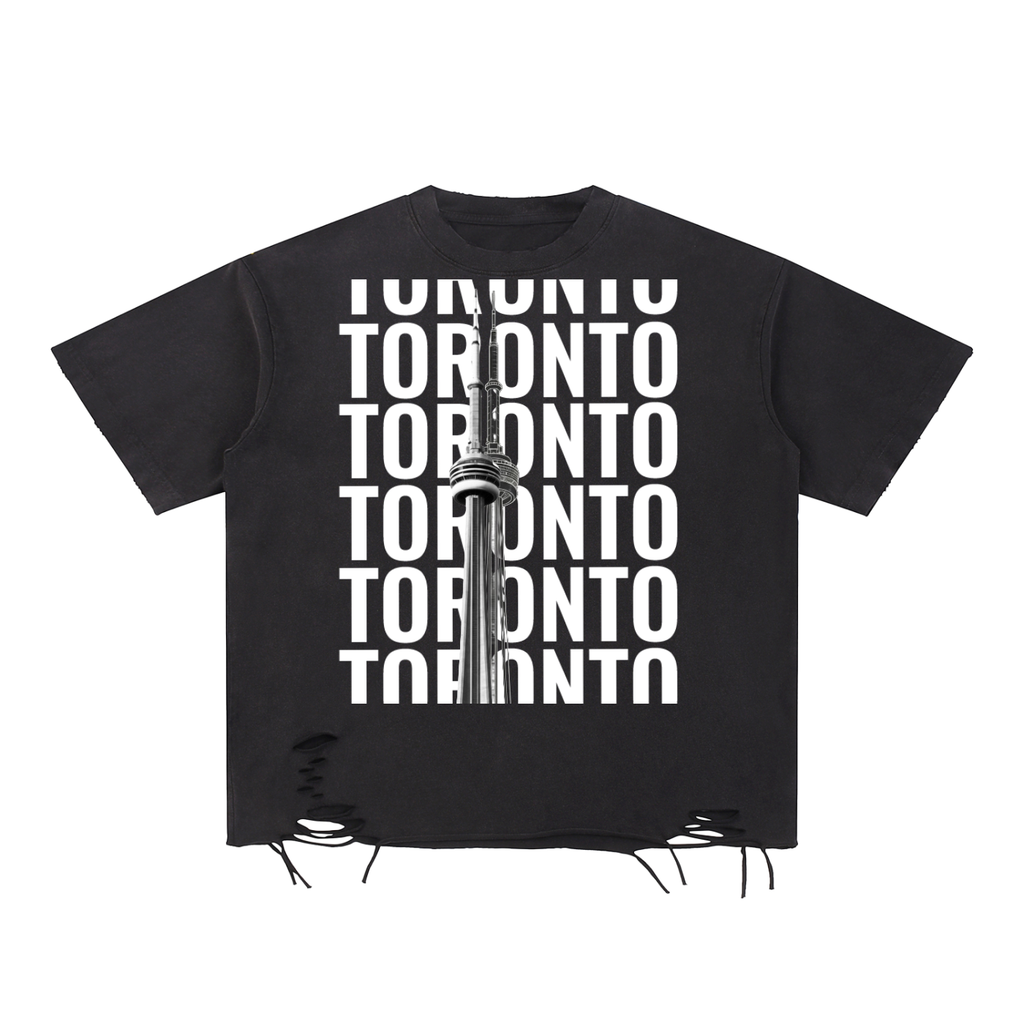 Toronto CN Snow Washed Raw-Hem T-Shirt