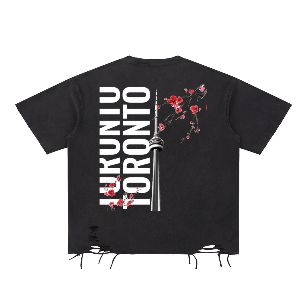 Toronto Snow Washed Raw-Hem T-Shirt