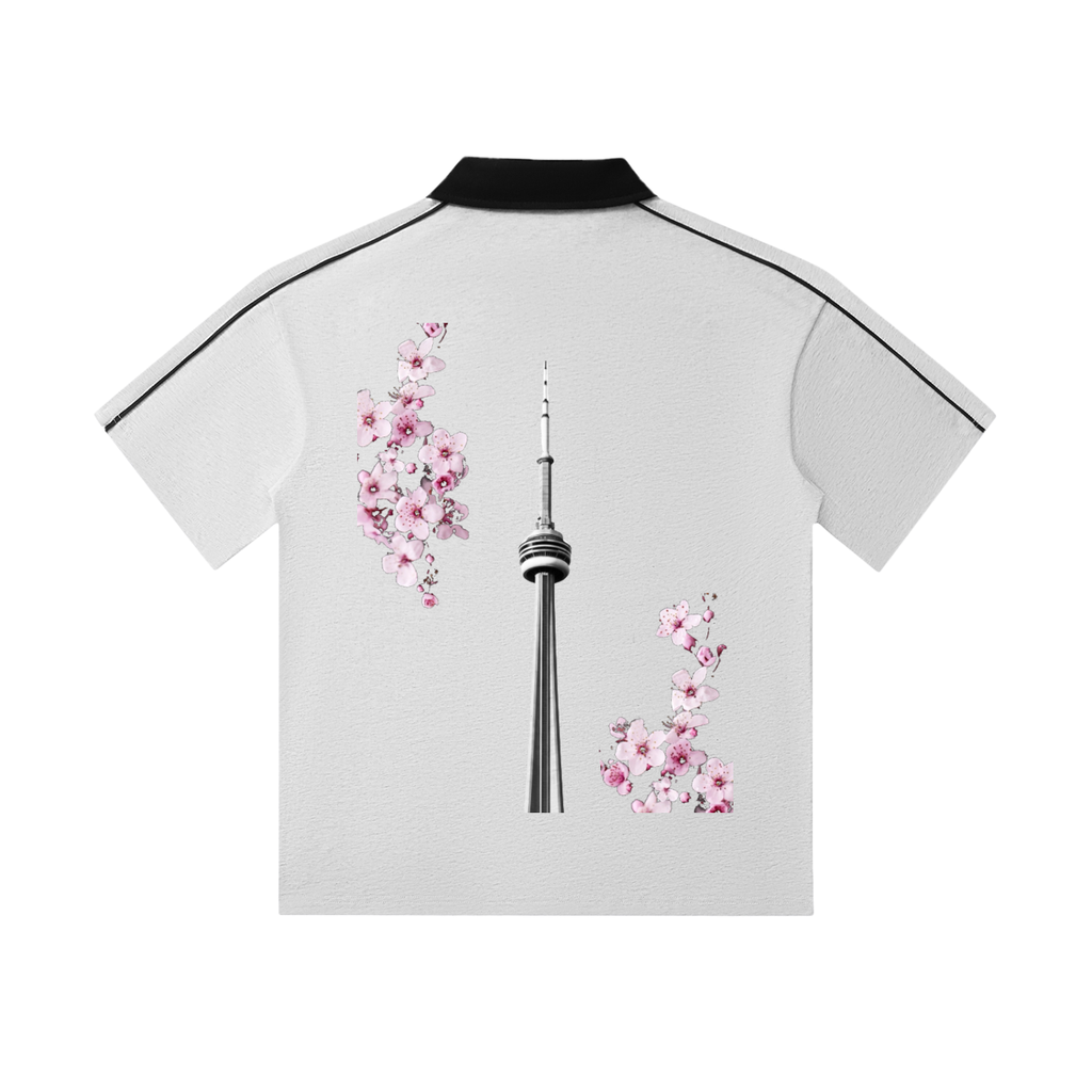 CN Tower Collar Short-Sleeve Polo Shirt