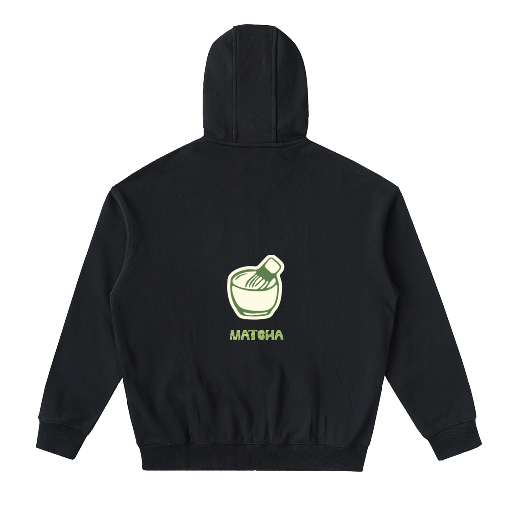 Matcha Drop-Shoulder Zip Up Hoodie