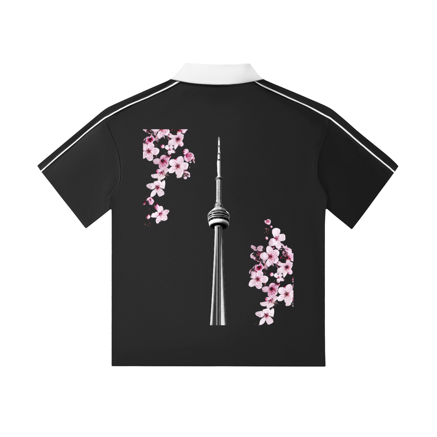 CN Tower Collar Short-Sleeve Polo Shirt