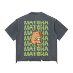 Matcha Snow Wash Raw-Hem Boxy T-shirt