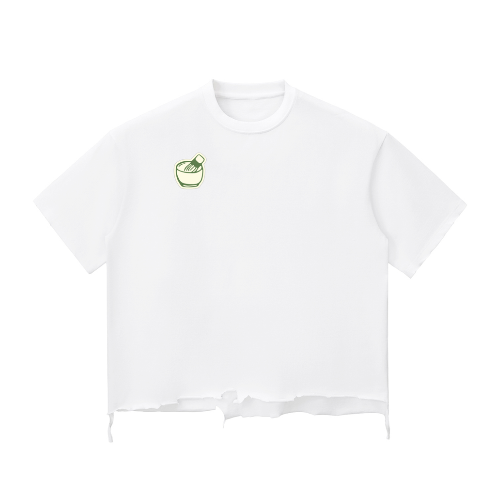 Matcha Snow Wash Raw-Hem Boxy T-shirt