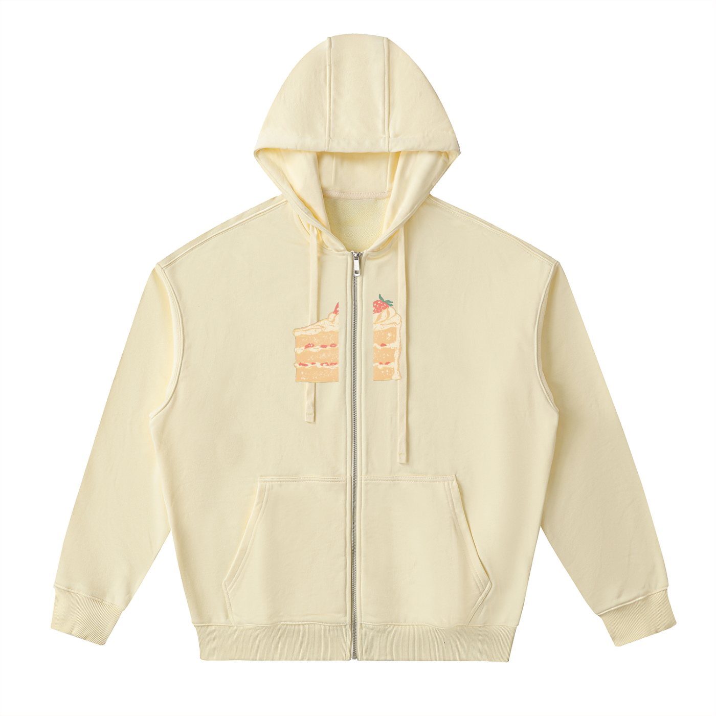 Drop-Shoulder Zip Up Hoodie FD